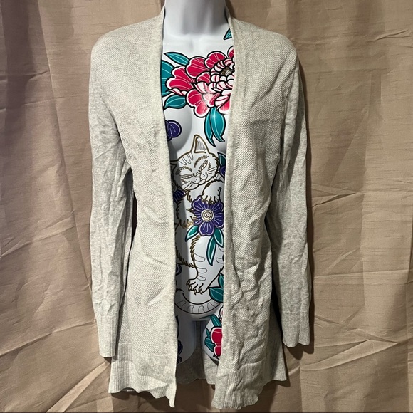 Gap Knit Open Front Gray Cardigan - Picture 1 of 4